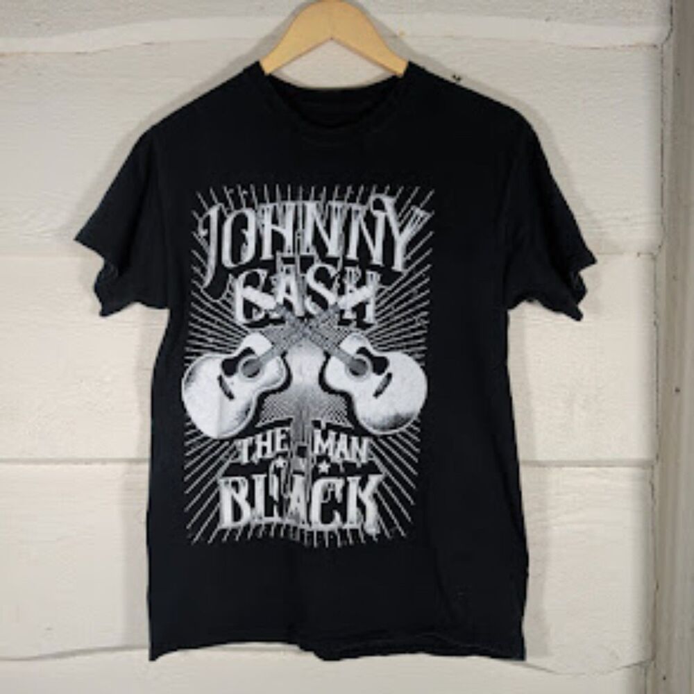 Official Johnny Cash "Man in Black" T-Shirt - Misprint Factory Error - Small?